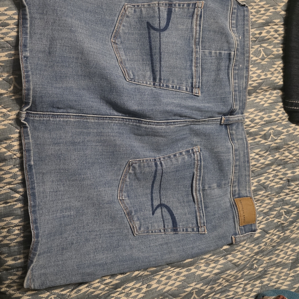 American Eagle Outfitters Light Blue High Rise Mini Skirt